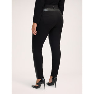 Fiorella Rubino - Pantalones skinny en punto Milano - Negro