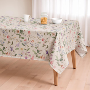 Mantel antimanchas PEONIA MULTICOLOR - 100% algodón
