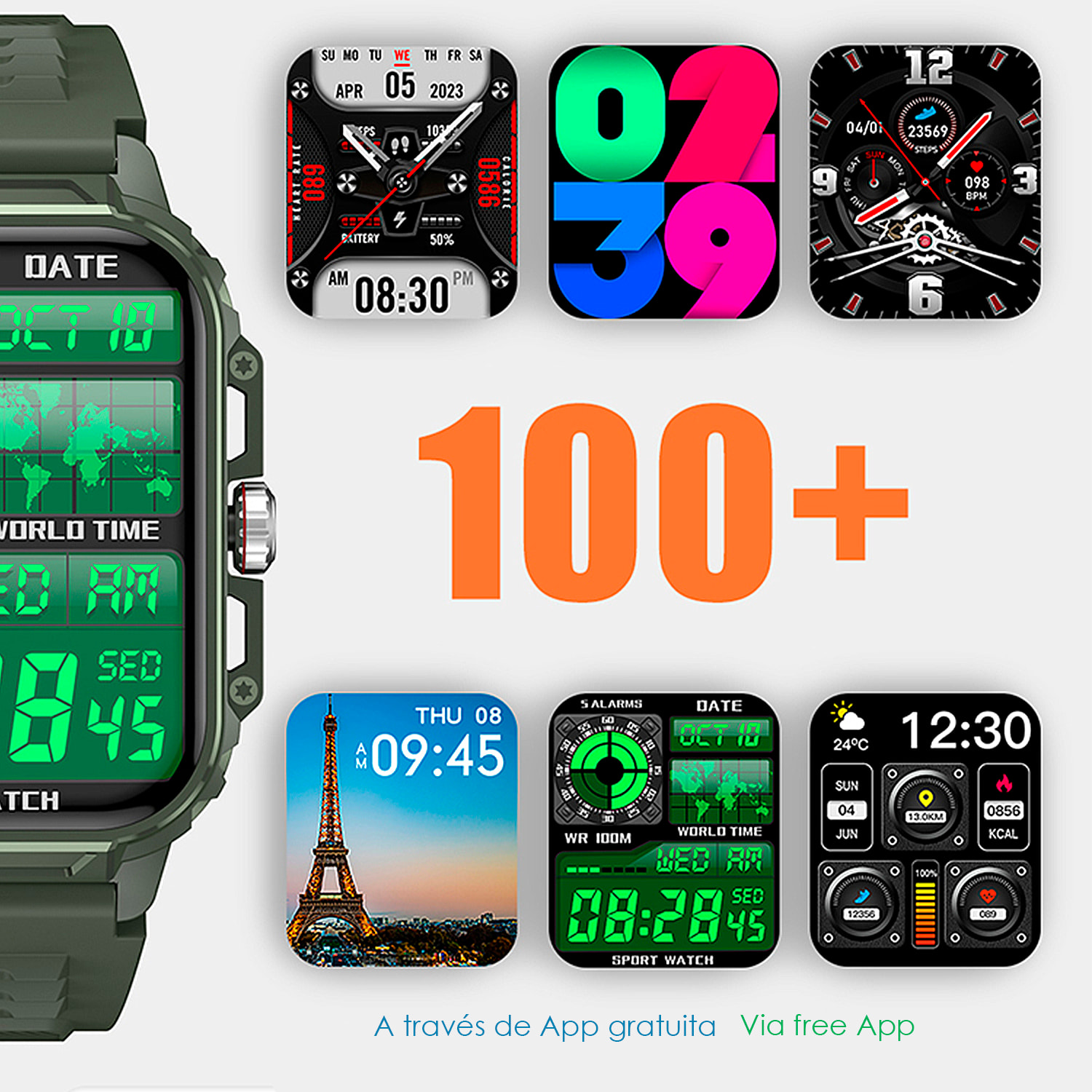 Smartwatch Y1 con monitoraggio della salute avanzato, chiamate Bluetooth e oltre 50 modalità sportive.