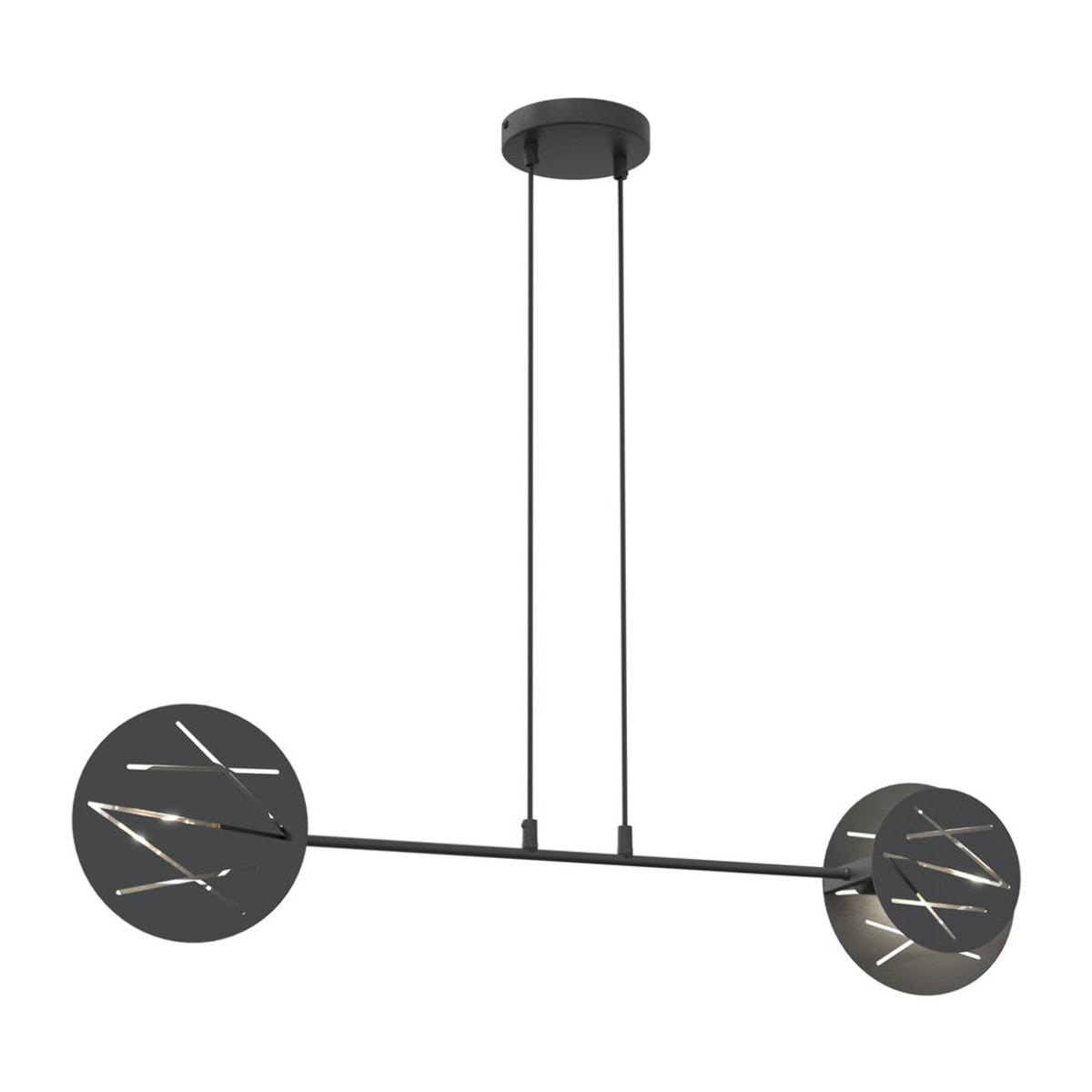 Lampada a sospensione Xotic in acciaio nero