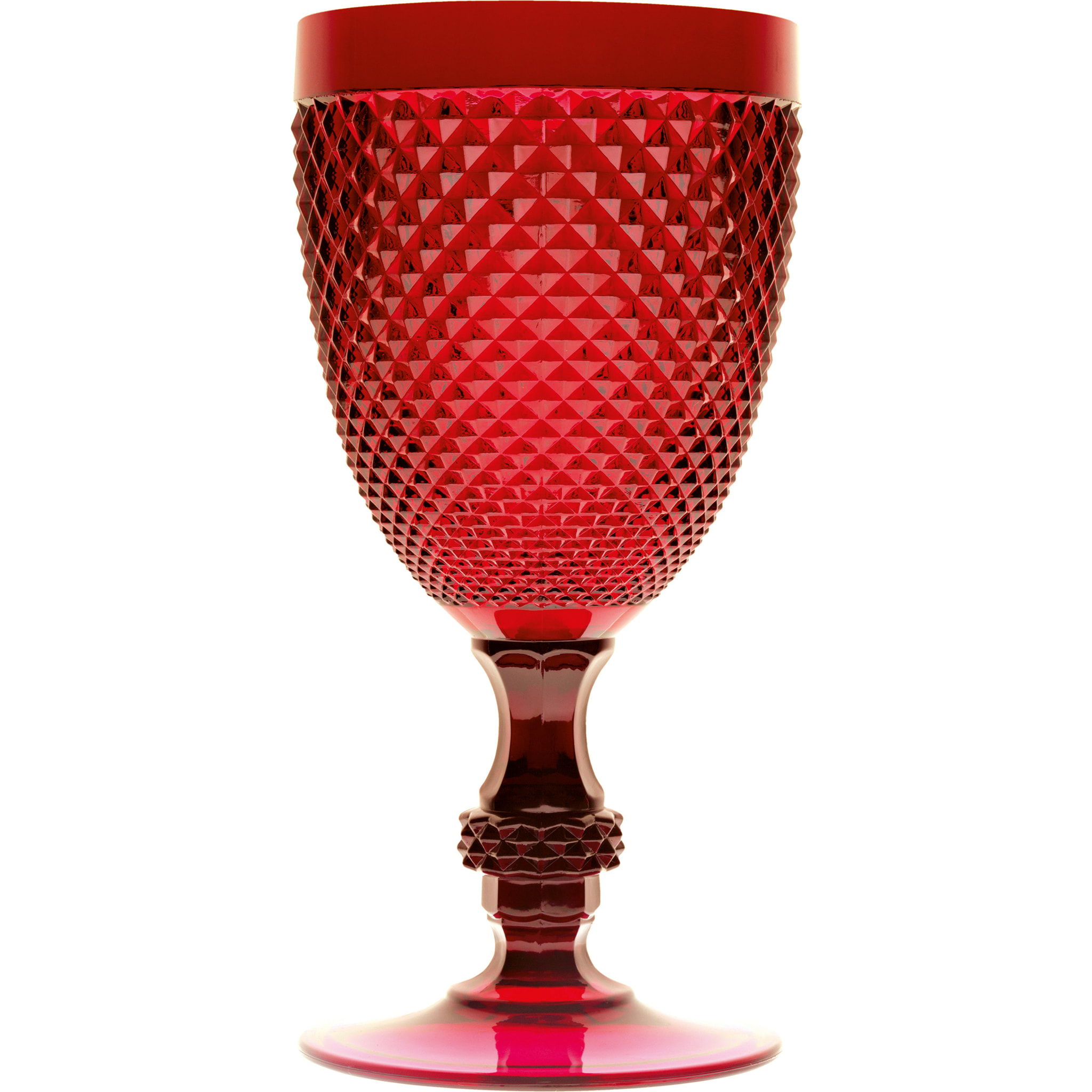 Set de 6 verres à vin Excelsa – Diamond, Plastique Rouge 39 cl