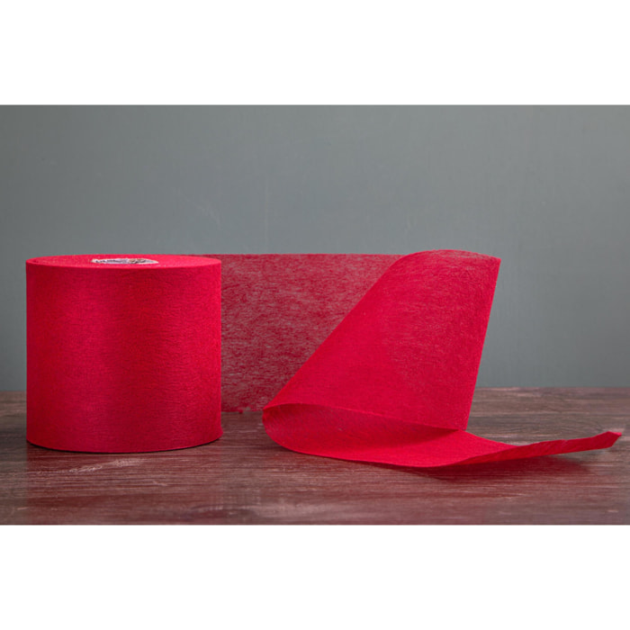 Nastro Nonwoven. Lunghezza 50 Mt - Pezzi 6 - 5000X10X0,01cm - Colore: Rosso - Bianchi Dino - Decorazioni Varie