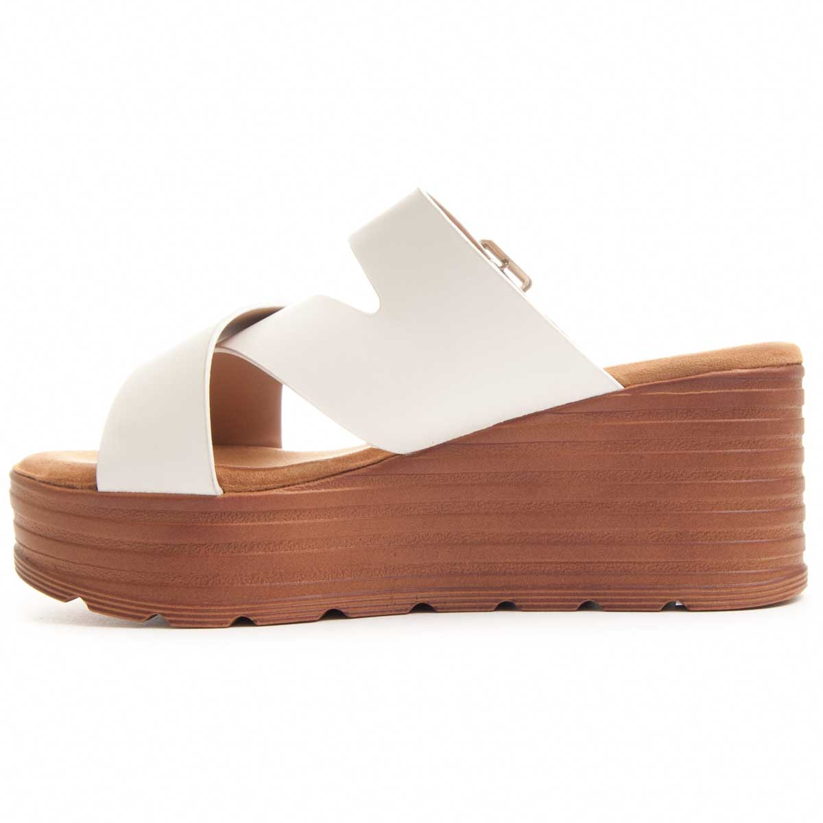 Sandalias de Cuña - Blanco - Altura: 8 cm