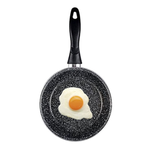 Magefesa K2 GRANSASSO sartén 18cm, acero esmaltado vitrificado, en gris, inducción y lavavajillas