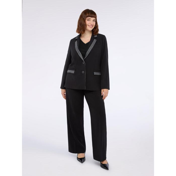 Fiorella Rubino - Blazer con detalles brillantes - Negro