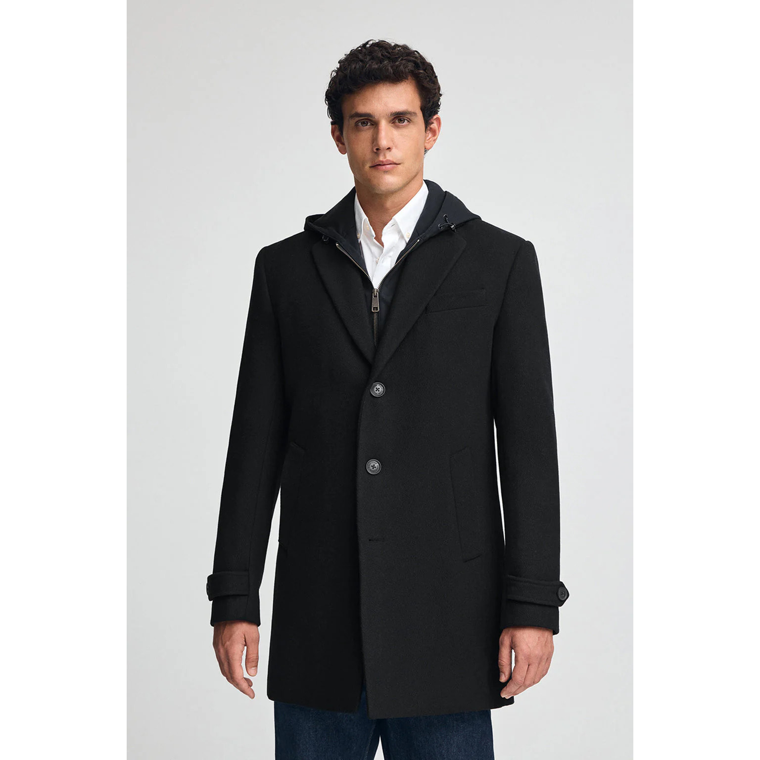 Abrigo Clement negro con logo Polo Club