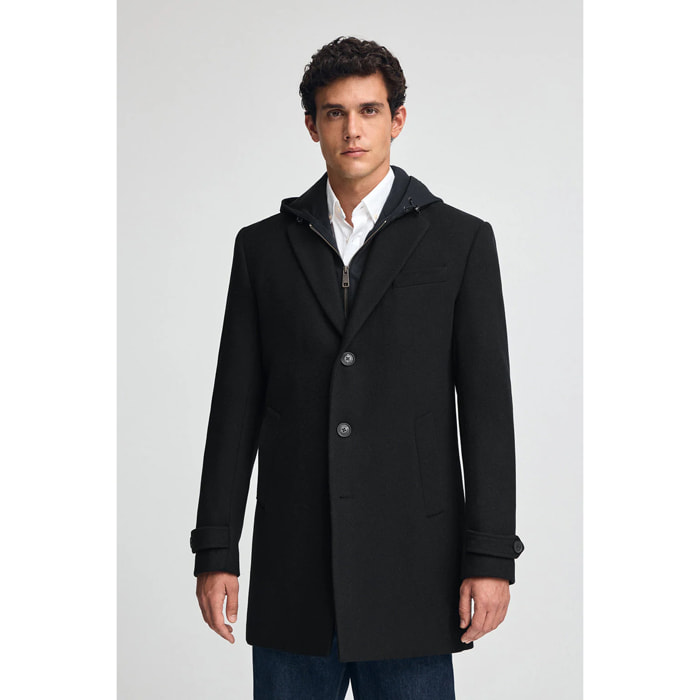 Abrigo Clement negro con logo Polo Club