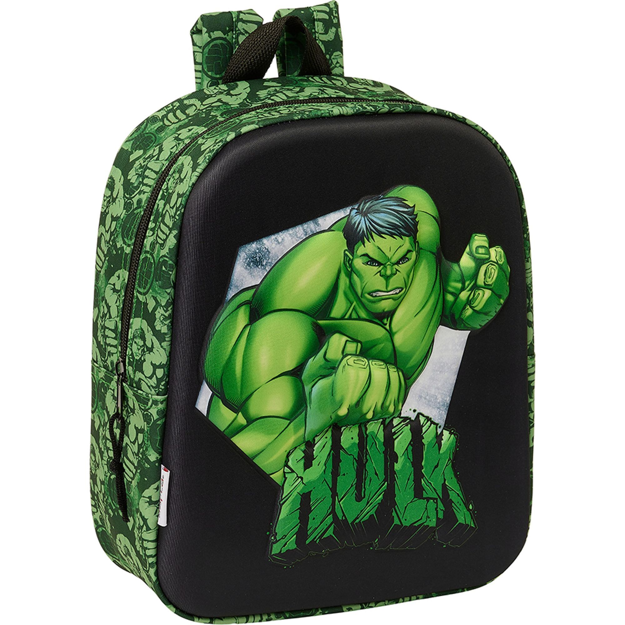 Mochila guarderia 3d bolsillo red hulk