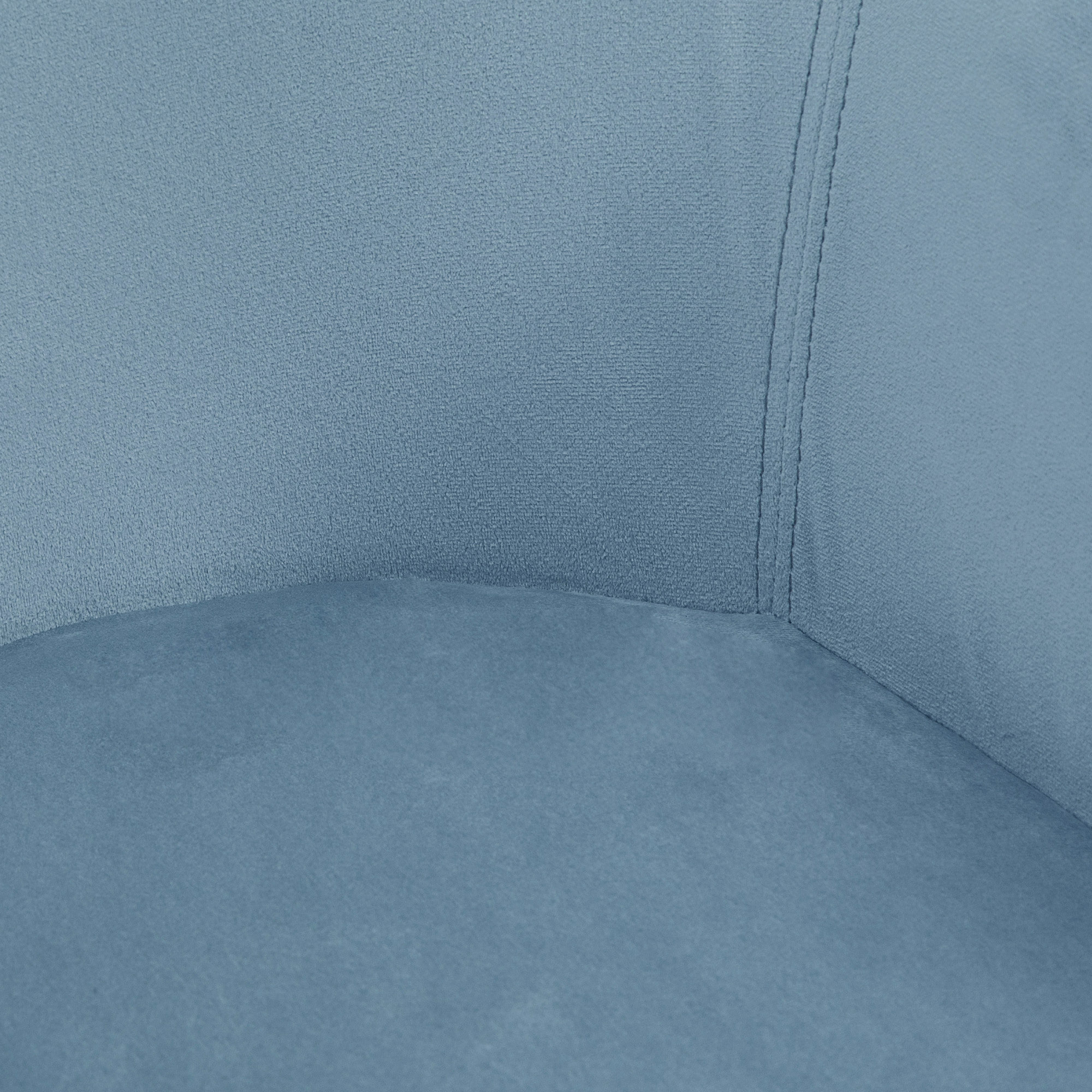 Chaises de visiteur design scandinave - lot de 2 chaises - pieds bois hévéa - assise dossier accoudoirs velours bleu