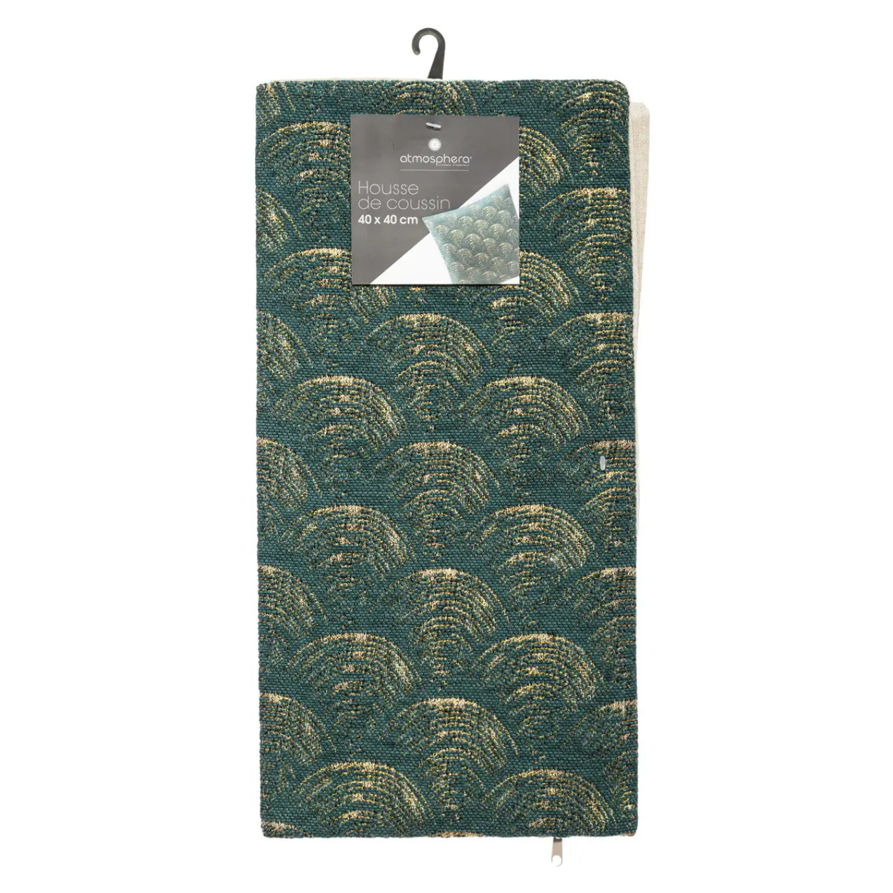 Housse de coussin vert cèdre 40x40cm
