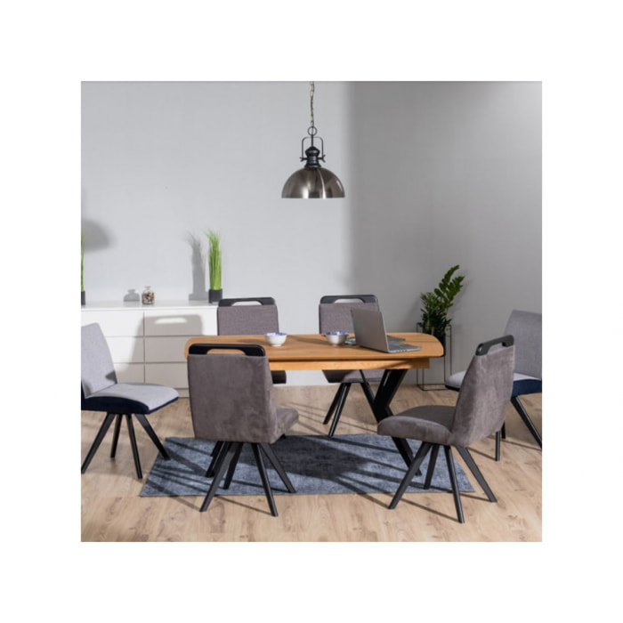 Table de repas extensible en bois de chêne massif 160/210cm - ECLIPSE XL