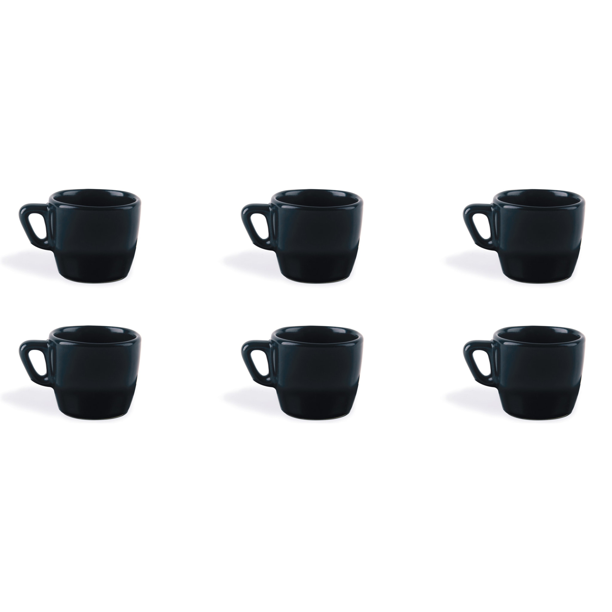 Set 6 Tasses à Café Excelsa – Eclipse, Grès Noir