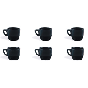 Set 6 Tasses à Café Excelsa – Eclipse, Grès Noir