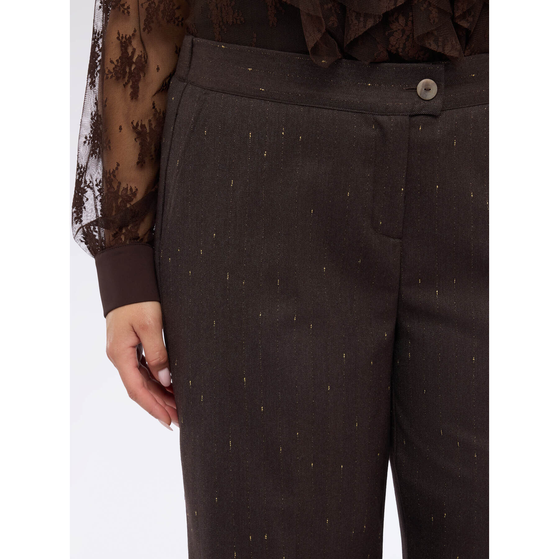 Fiorella Rubino - Pantalones Wide Leg estampados - Marrón