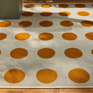 RIVIERA - Tapis intérieur/extérieur à motif pois bleu