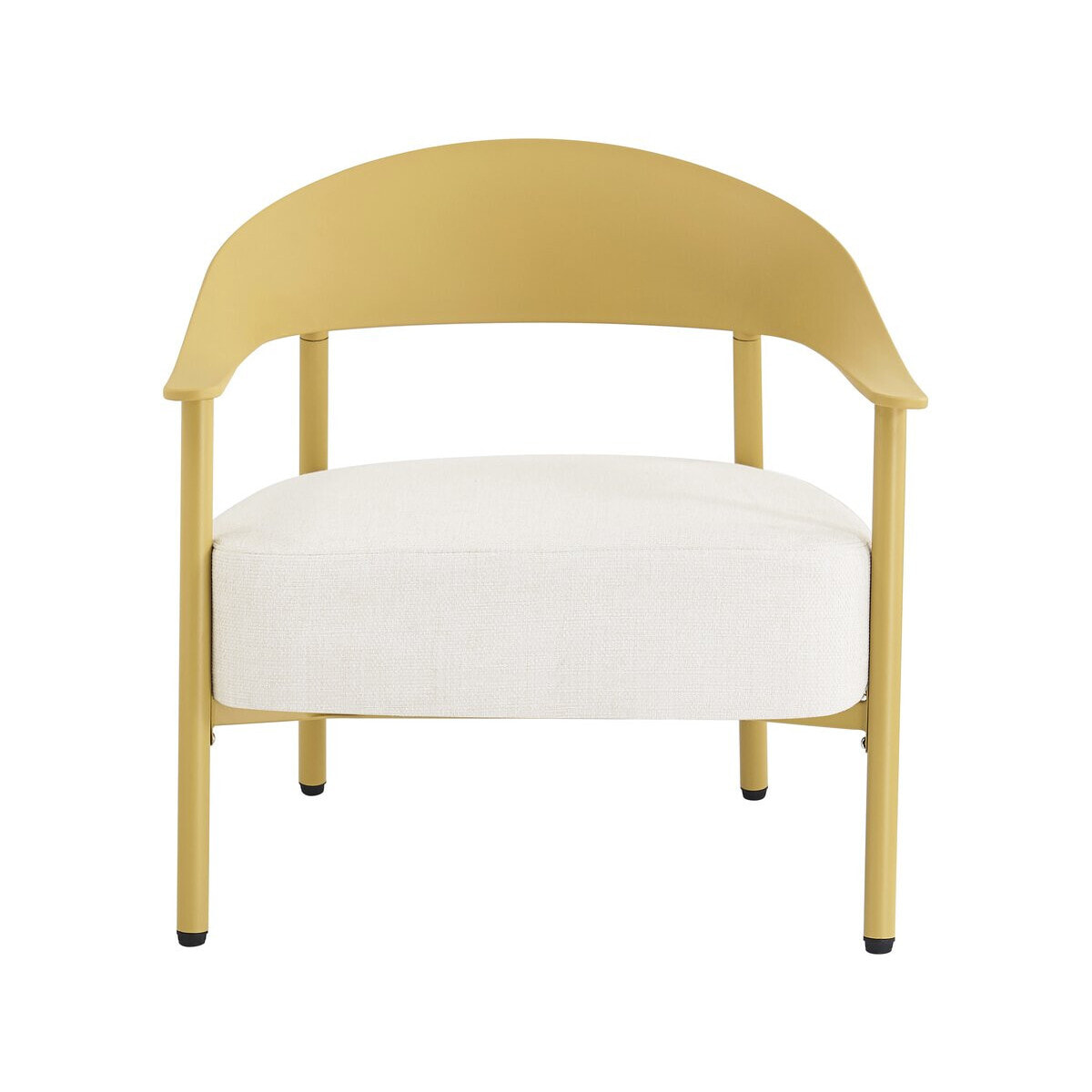 Lot de 2 fauteuils de jardin en plastique et métal "Céora" - Jaune