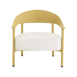 Lot de 2 fauteuils de jardin en plastique et métal "Céora" - Jaune