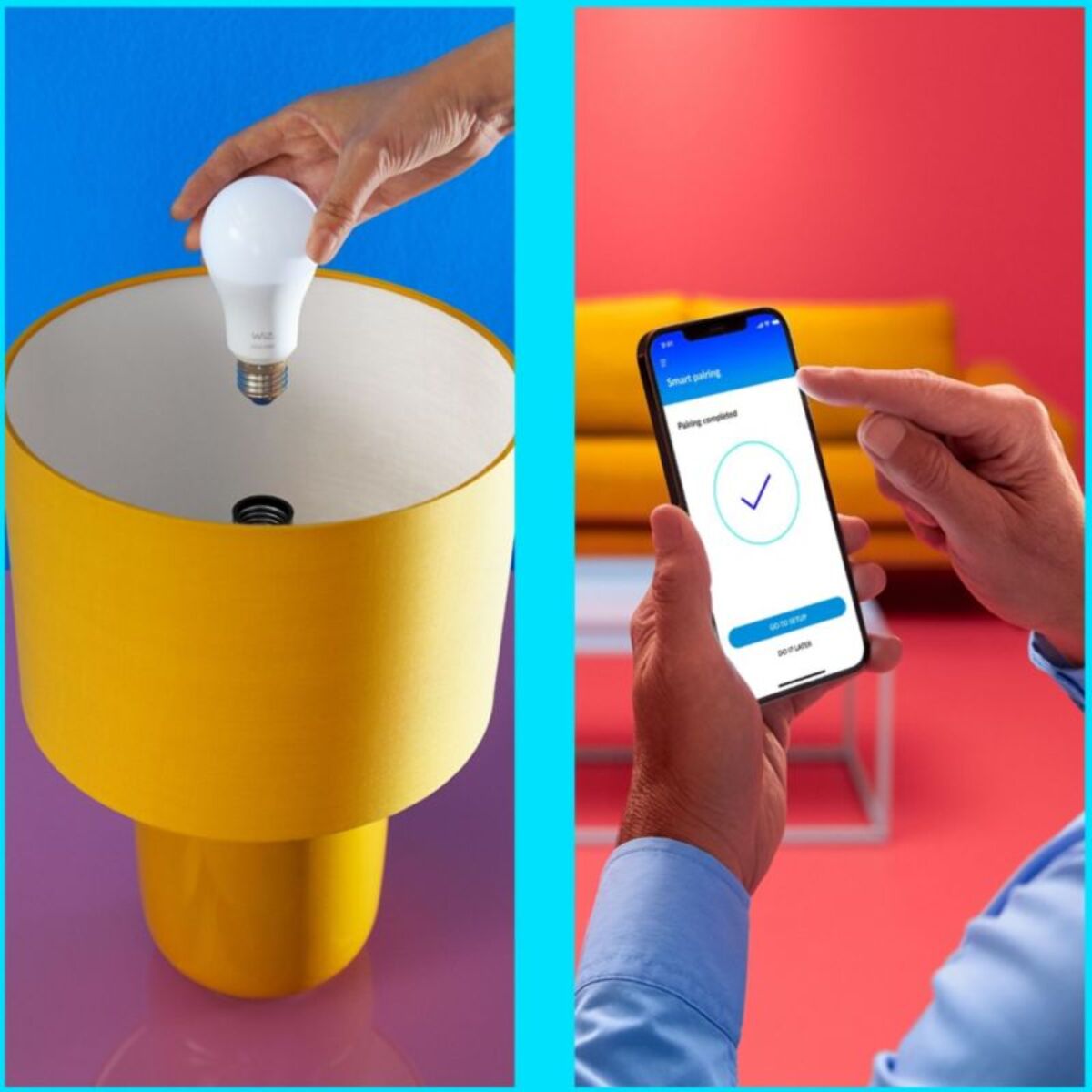 Ampoule LED connectée WIZ E27 Couleur 60W pack de 3