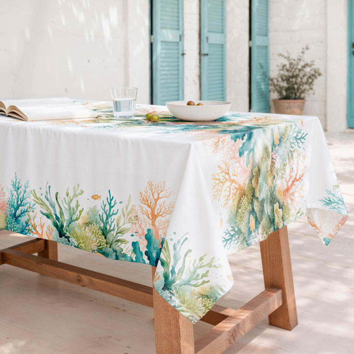 Mantel antimanchas RIVIERA MULTICOLOR - 100% algodón