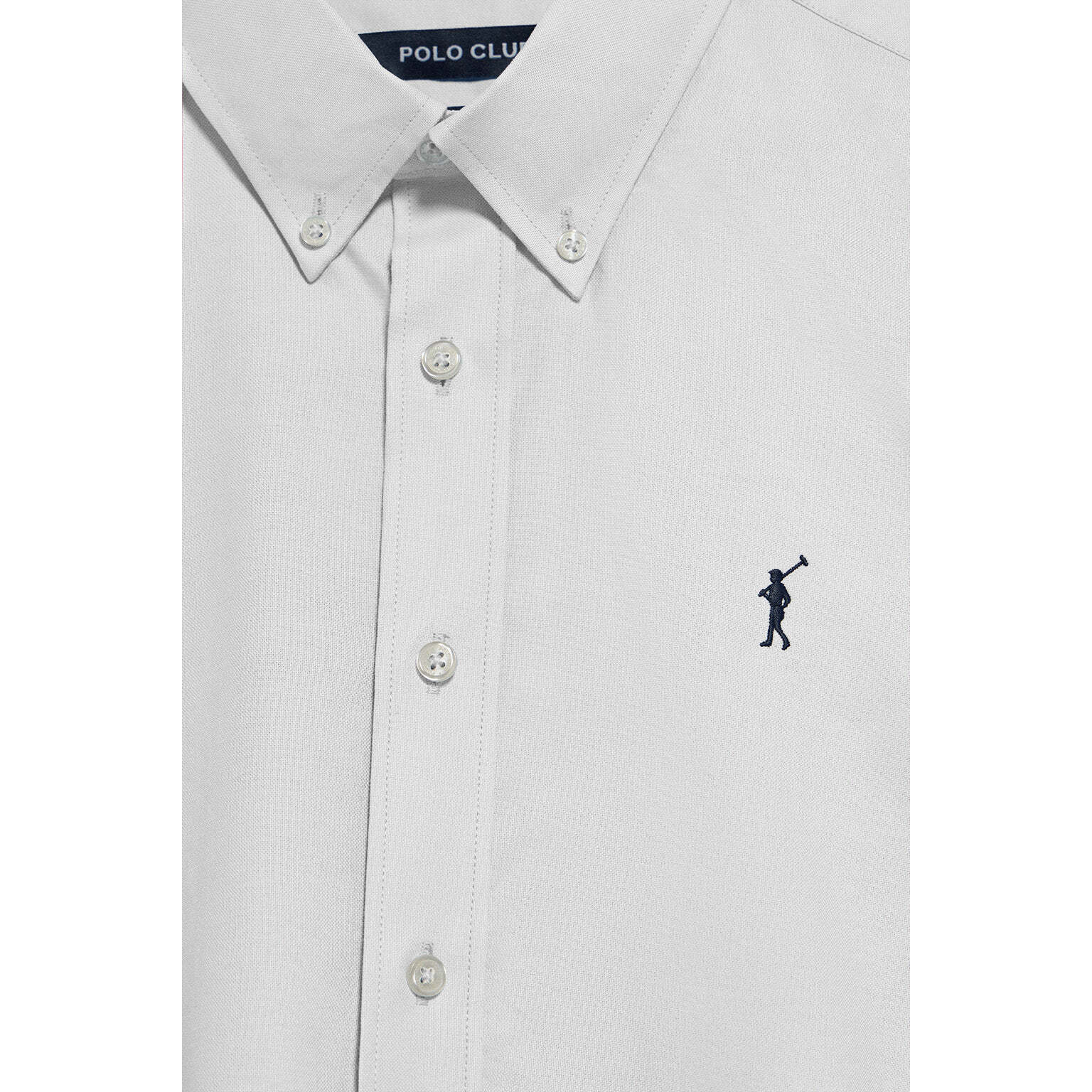 Camisa oxford blanca con logo bordado Rigby Go