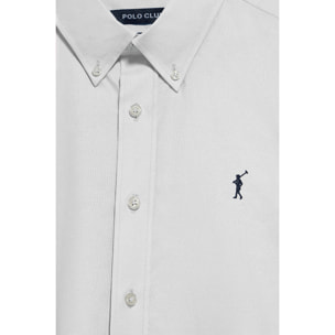 Camisa oxford blanca con logo bordado Rigby Go