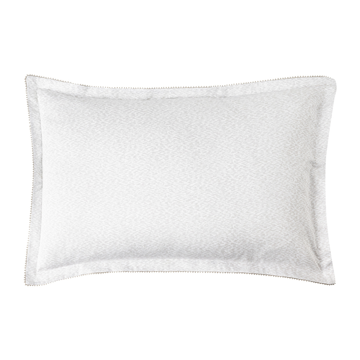 Taie d'oreiller imprimée en satin de coton bio, MATIN, Blanc