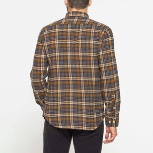 CAMICIA FANTASIA TINTO FILO IN FLANELLA LEGGERA