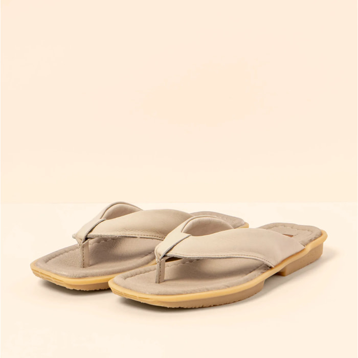 Sandalias N5931 WAX NAPPA CREAM / MAKISU color Cream