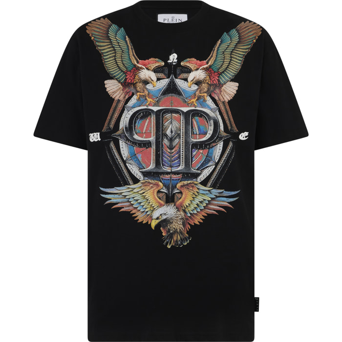 PHILIPP PLEIN Round Neck T-Shirt Eagle Tattoo