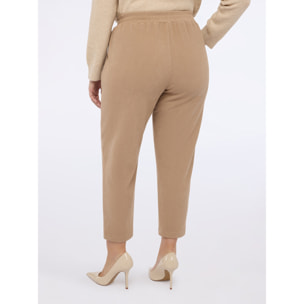 Fiorella Rubino - Pantaloni joggers in velluto a coste - Beige