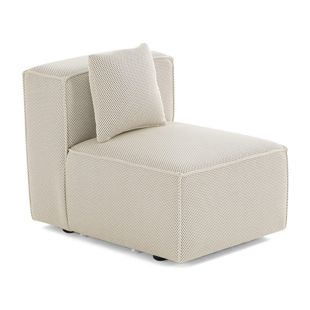 Arty - module d'assise sans accoudoirs - en tissu mailles 3D - Beige