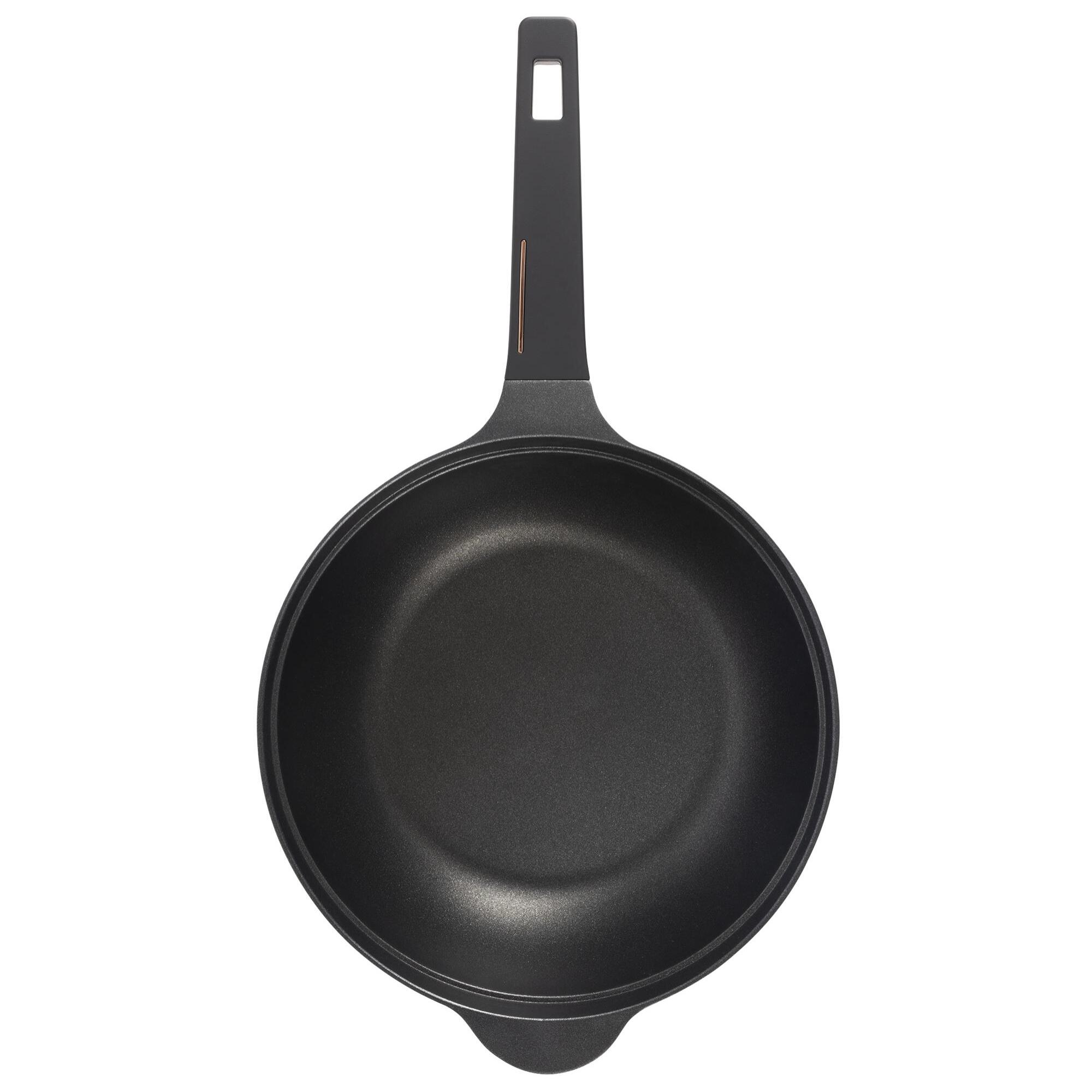 wok ø30cm en aluminio fundido color negro con revestimiento