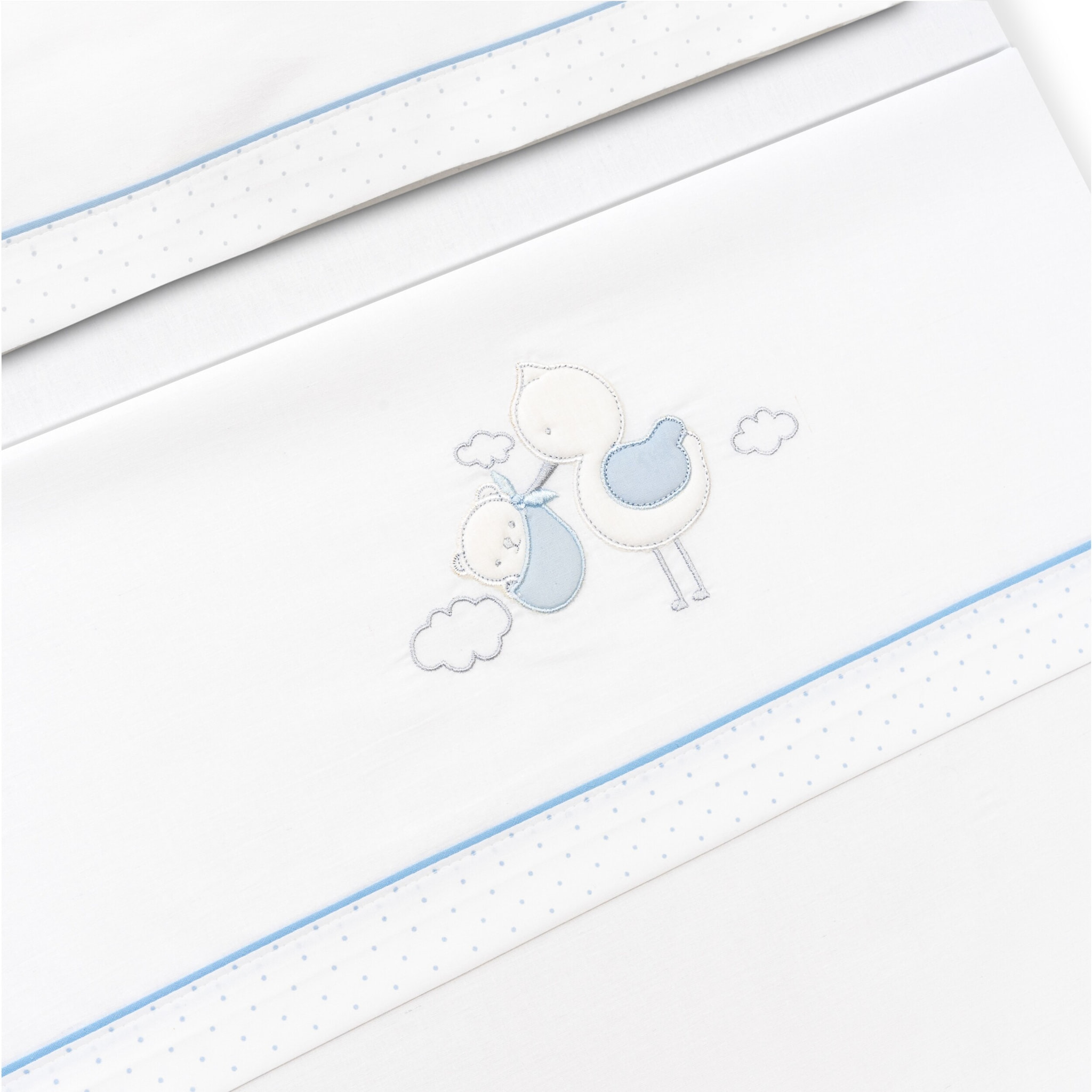 Triptico Minicuna Cigueña Oso Bco/Azul