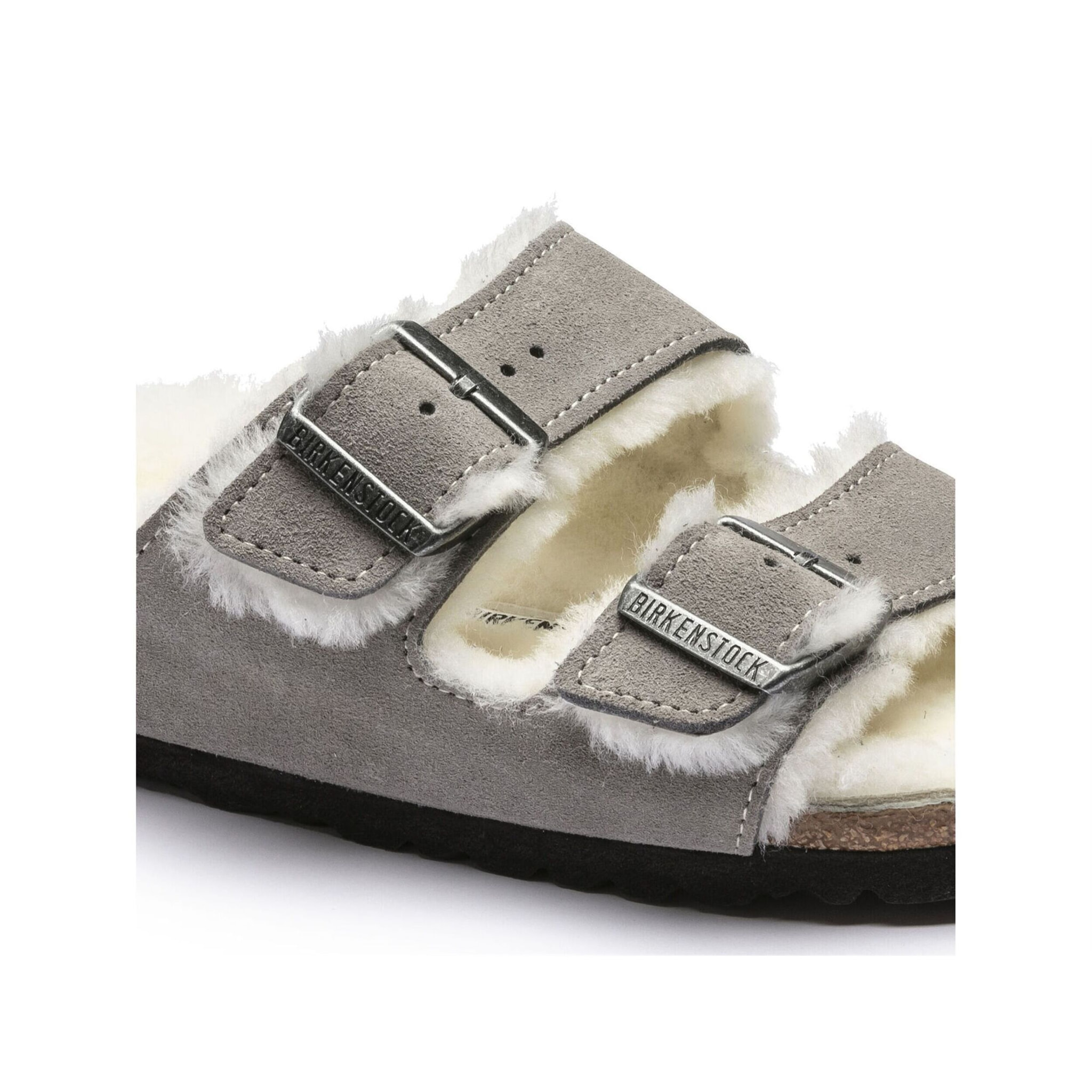 Sandali Birkenstock Arizona Shearling Grigio