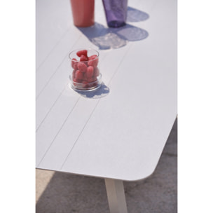 MANOSQUE - Salon de jardin d'angle 7 places en aluminium et corde