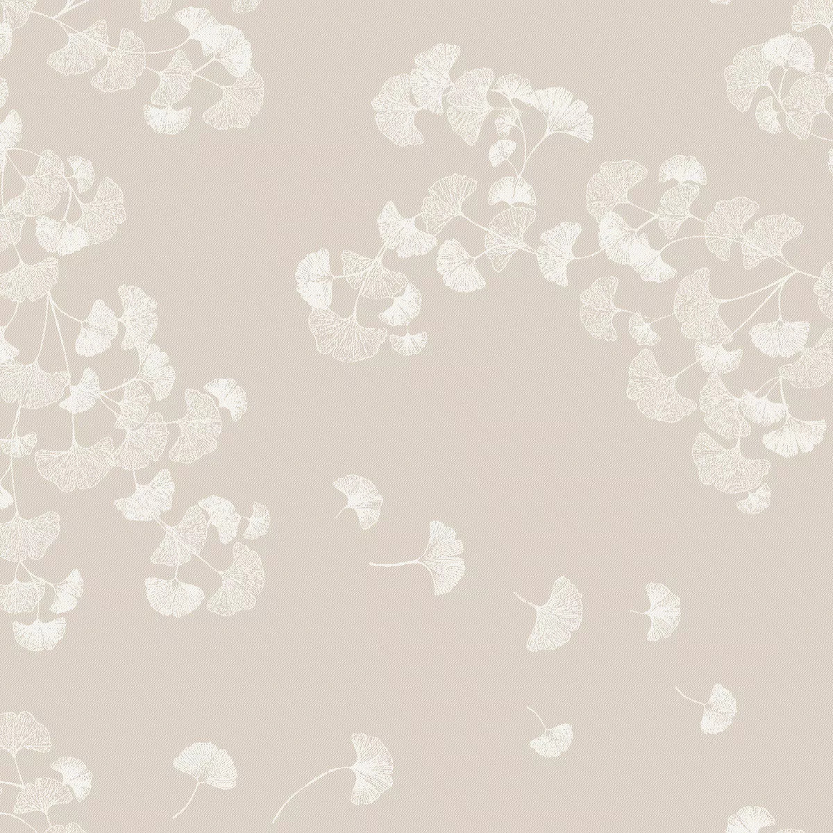 Serviette pur coton motif jacquard beige Mille ginkos naturel