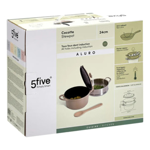 Cocotte Aluro aluminium beige D24cm