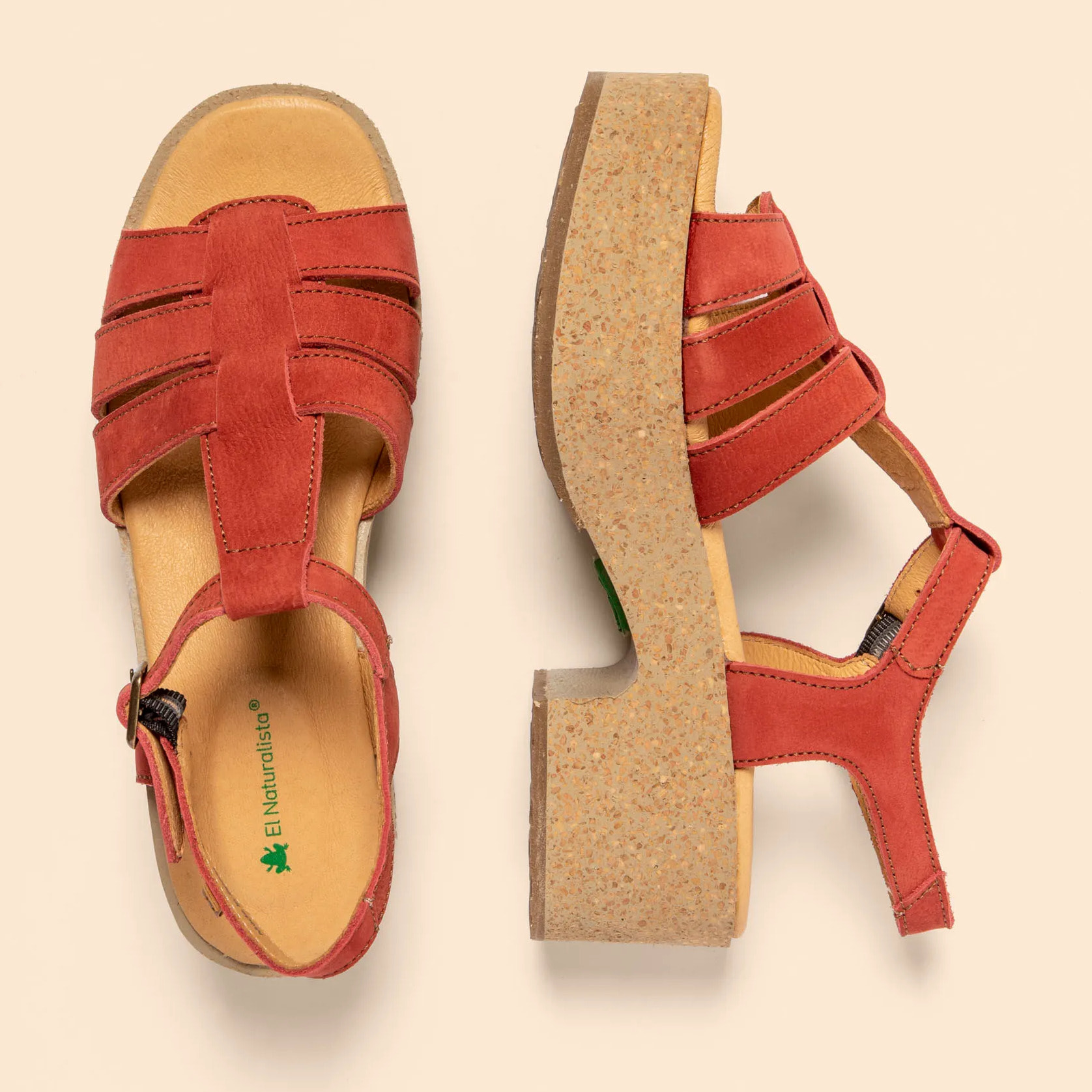 Sandalias con tacón N5890 PLEASANT FRAMBUESA /ARBEQUINA color Frambuesa