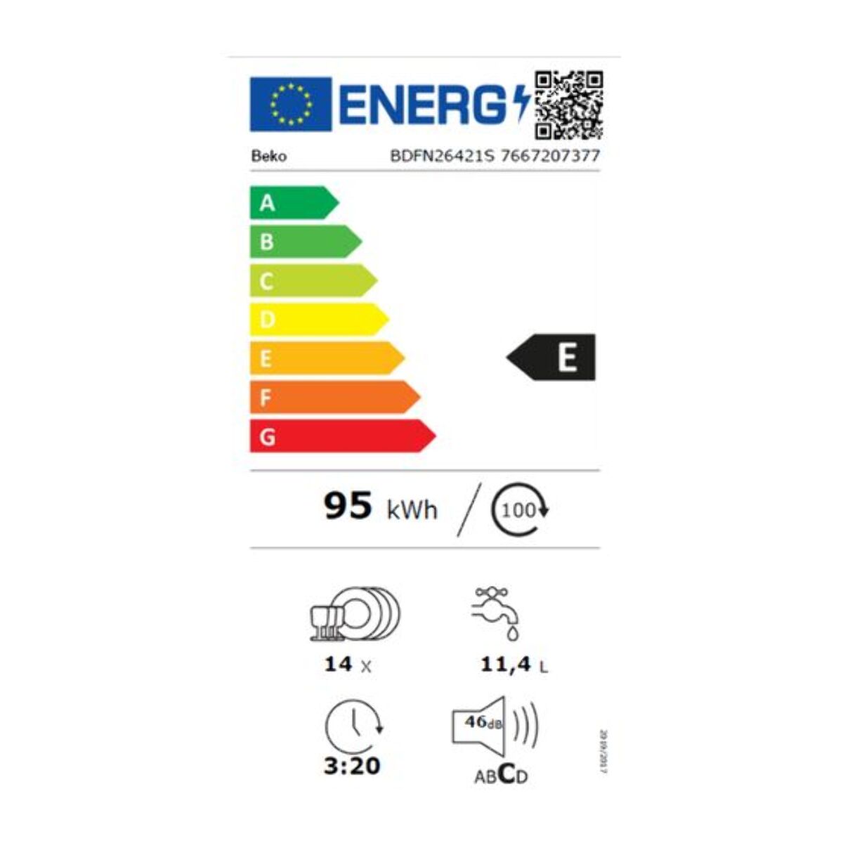 Lave vaisselle 60 cm BEKO BDFN26421S