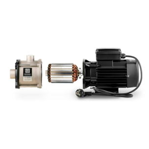 Bomba de agua de 750W con caudal máximo de 56L/min y altura de bombeo hasta 54m, diseñada para aguas claras, con carcasa resistente de acero inoxidable, funcionamiento silencioso, instalación sencilla y bajo mantenimiento - GREENCUT BA750C