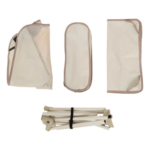Chaise camping pliable beige