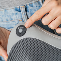 Massaggiatore Shiatsu ricaricabile Kompatsu - grigio e nero - 31x19x10 cm