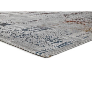 NEVEN Alfombra abstracta de pelo corto gris, 160x230 cm.