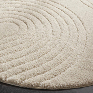 Tapis rond motif rond, forme ronde, structure relief, FERGUS, tissé