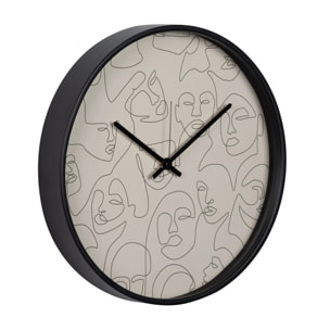 Reloj Pared Metal Negro 40x4,5x40 Cm