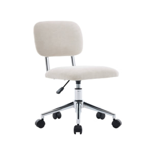 Chaise de bureau enfant à roulettes ajustable tissu chenille AMORY KID