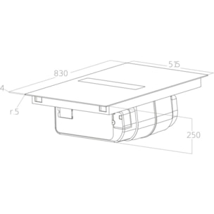 Table induction aspirante ELICA NIKOLATESLA FIT PRO 83 recyclage