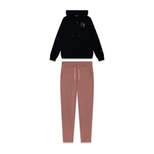 Tuta donna in French Terry Modal con zip e cappuccio