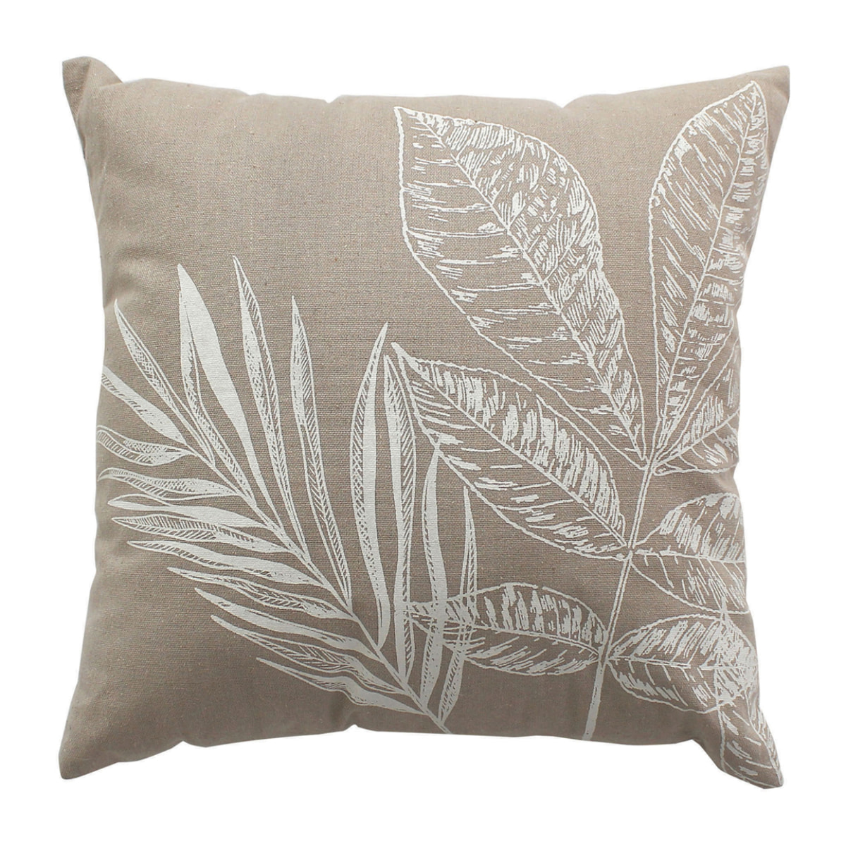 Coussin carré motif nature épuré - Naturel