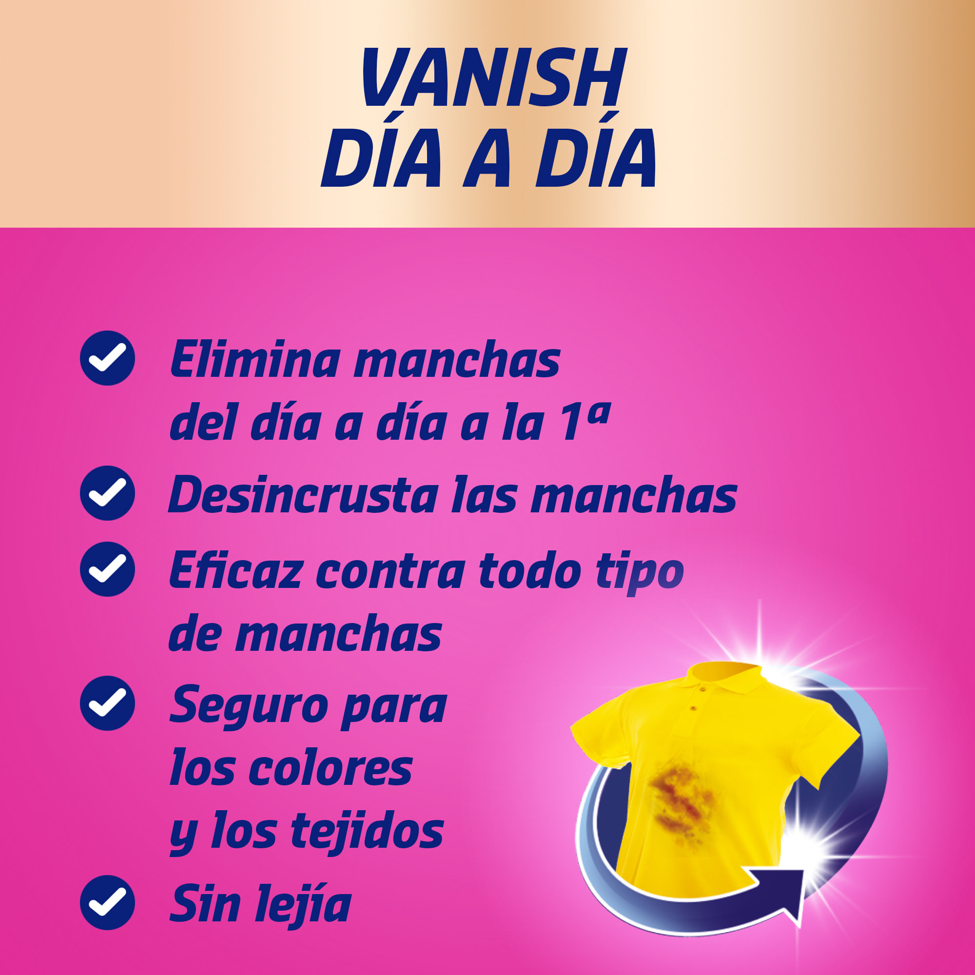 Vanish Oxi Action - Quitamanchas Del Día A Día (Para Ropa Blanca Y De Color, En Spray, Sin Lejía) - Pack 3 x 750 ml